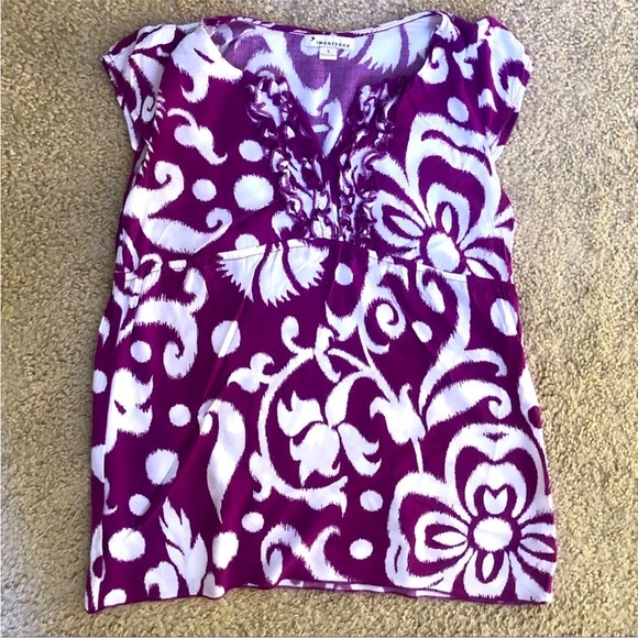 Forever 21 Purple Peplum Top Small - Picture 1 of 5